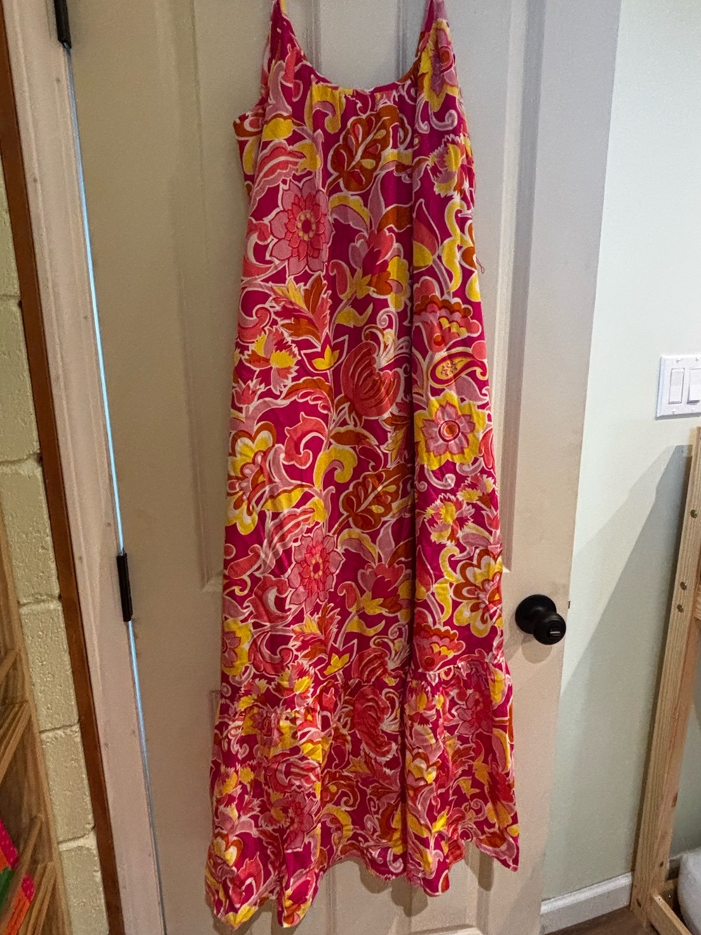 J.Crew Bright Pink Floral Maxi Dress - Picture 2 of 4